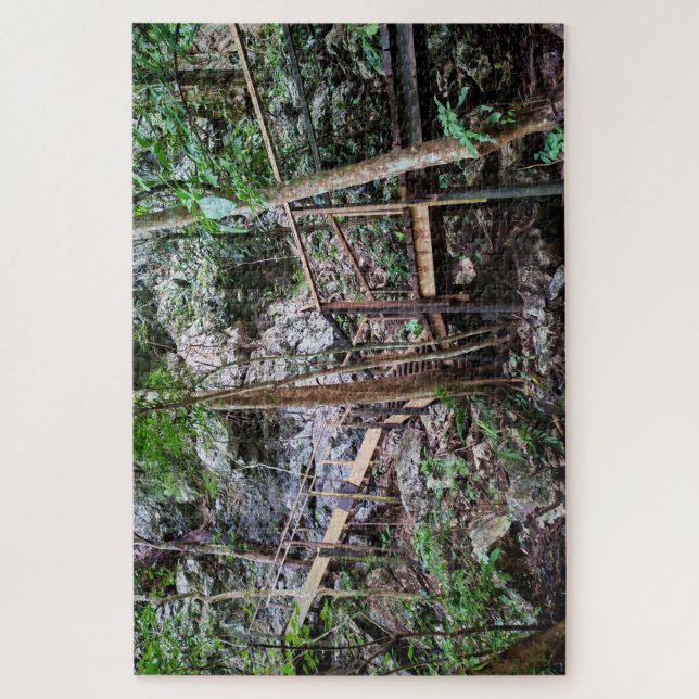 Puzzle Passerelle de jungle artisanale (Vertical)