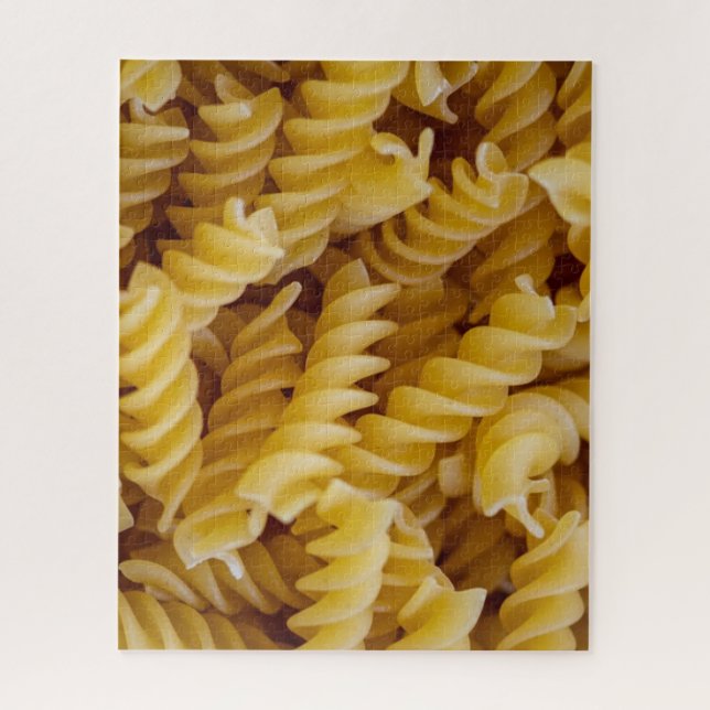 Puzzle Pasta Fusilli Noodles (Vertical)