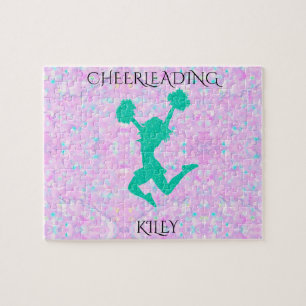 Puzzle pastel Cheerleader avec nom personnalisé