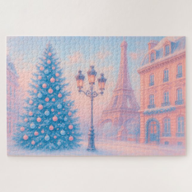 Puzzle Pastel Christmas in Paris (Horizontal)