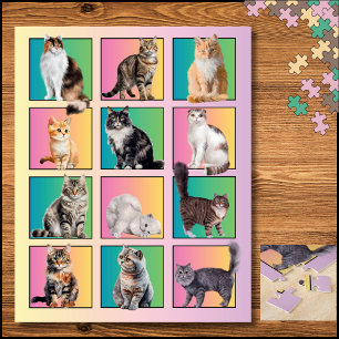 Puzzle pastel en bloc de couleurs de l'amoureux de