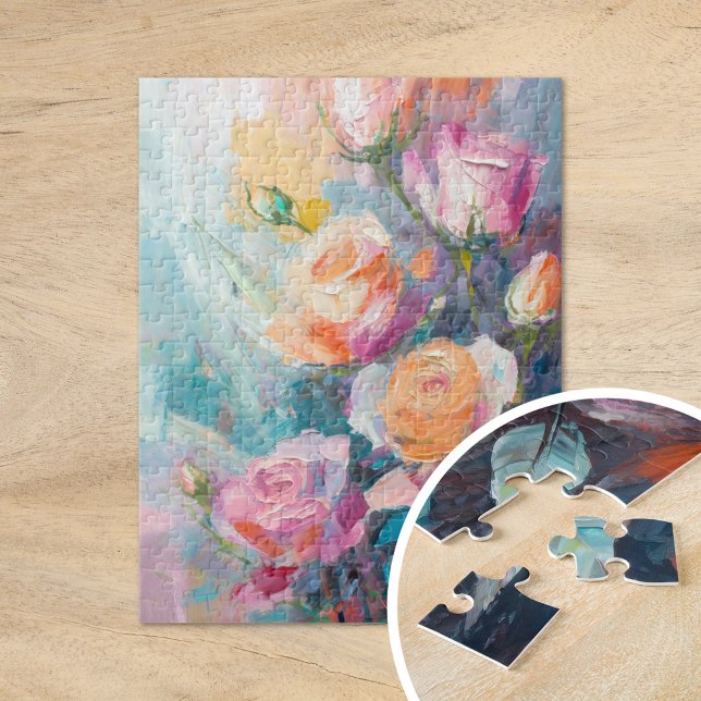 Puzzle Pastel Floral Moderne Impressionniste Peinture (Créateur téléchargé)