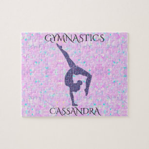 Puzzle pastel GYMNASTICS avec nom personnalisé