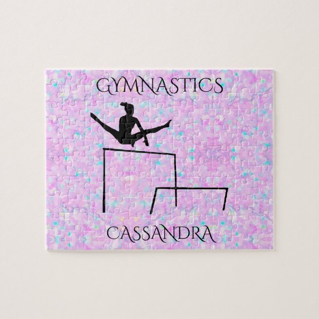 Puzzle pastel GYMNASTICS avec nom personnalisé (Horizontal)