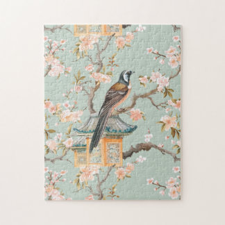 Puzzle Pastel Oriental Oiseaux et fleurs de fruits