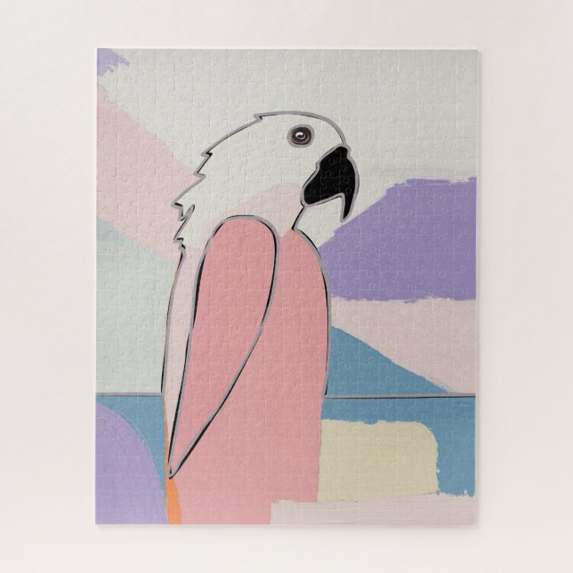Puzzle Pastel Parrot (Vertical)
