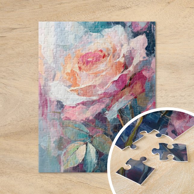 Puzzle Pastel Rose Peinture Abstraite moderne (Créateur téléchargé)