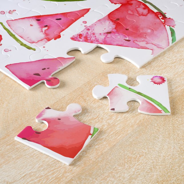 Puzzle Pastèque à l'aquarelle 1 (Côté)