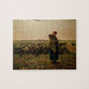 Puzzle Pasteur avec son troupeau, 1863