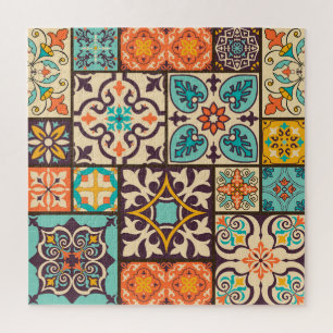 Puzzle Patchwork coloré Islam Motifs Carrelage
