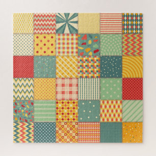 Puzzle Patchwork coloré : ornements abstraits sans coutur