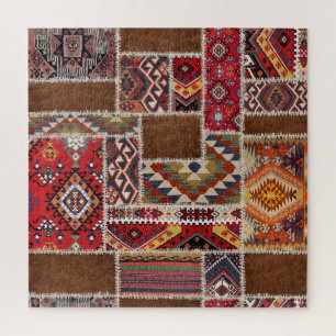 Puzzle Patchwork de tapis traditionnel : Décor de tapis d