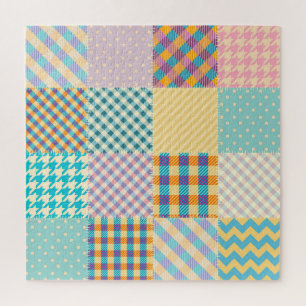 Puzzle Patchwork vintage : Arrière - plan sans couture te