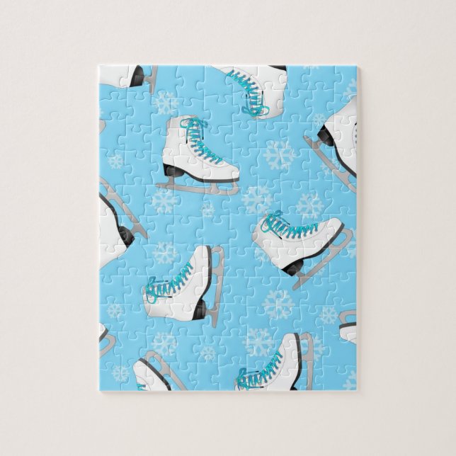 Puzzle Patinage artistique - patins de glace bleus avec (Vertical)