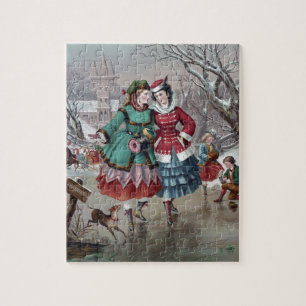Puzzle Patinage d'hiver Vintage
