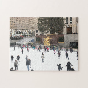 Puzzle Patinage sur glace au Rockefeller Centre NYC Noël