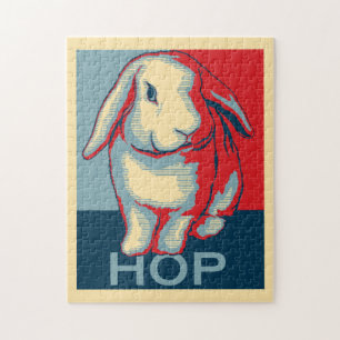 Puzzle patriotique de lapin