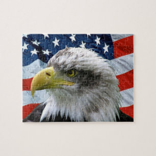 Puzzle patriotique d'Eagle chauve