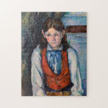 Puzzle Paul Cezanne - Garçon dans la veste rouge<br><div class="desc">Garcon au gilet rouge - Paul Cezanne,  Huile sur toile,  1888-1890</div>
