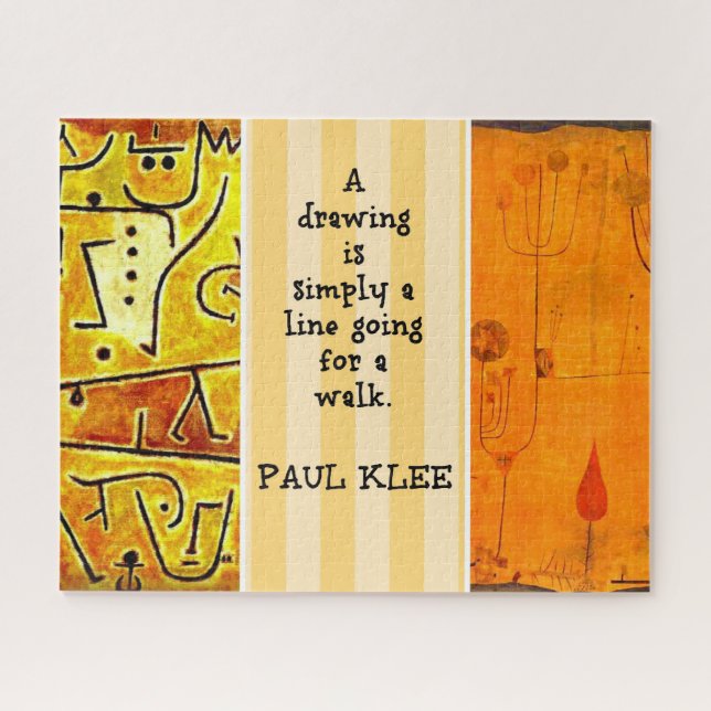Puzzle Paul Klee Peintures et Paul Klee Citation, (Horizontal)