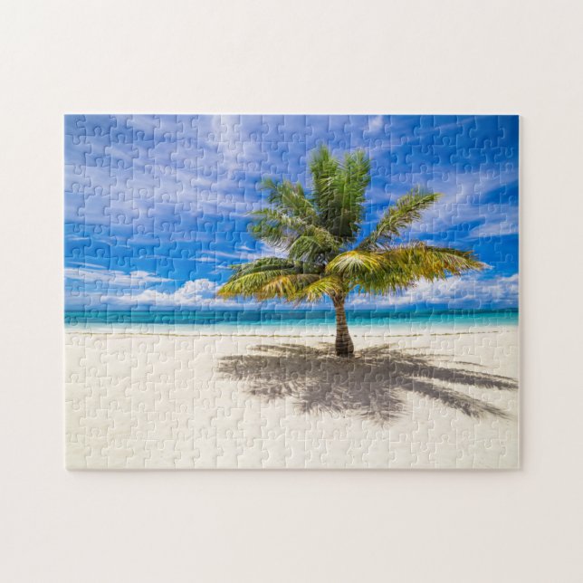 Puzzle Paume sur la plage blanche de sable (Horizontal)