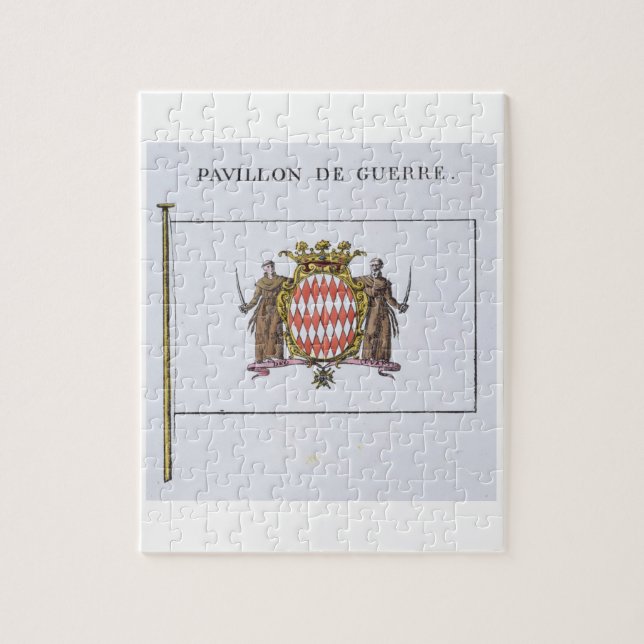 Puzzle Pavillon de Guerre, détail des drapeaux du Monaco (Vertical)