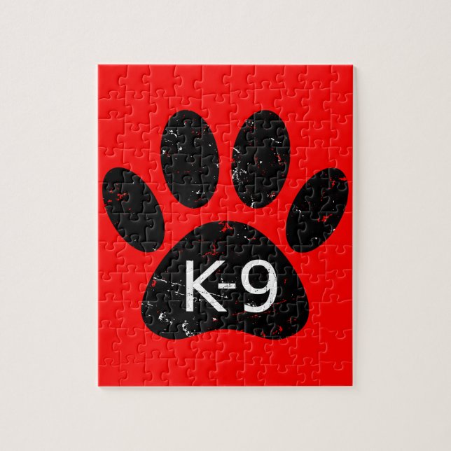 Puzzle Paw Chien en Perdu Grunge K-9 (Vertical)