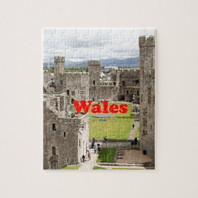 Puzzle Pays de Galles : Caernarfon Castle, Royaume-Uni (Vertical)