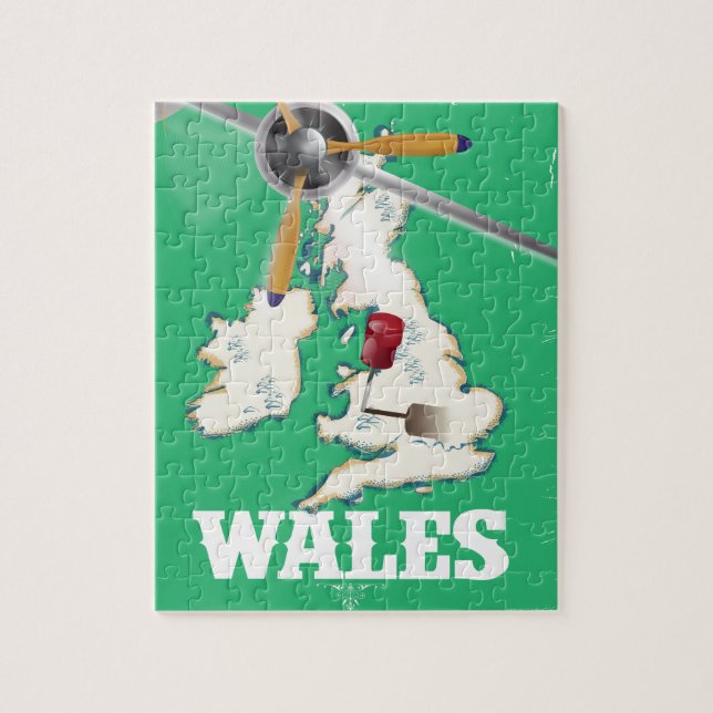 Puzzle Pays de Galles, îles britanniques Affiche de voyag (Vertical)