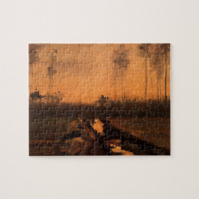 Puzzle Paysage à Dusk par Vincent van Gogh (Horizontal)