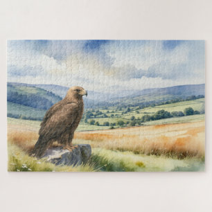 Puzzle Paysage à l'aquarelle de l'aigle royal oiseau de p