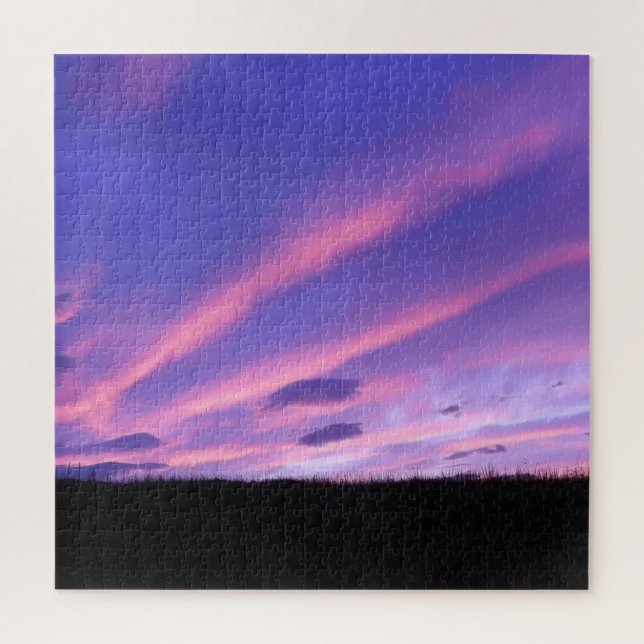 Puzzle Paysage Abstrait de Ciel au Coucher du Soleil Viol (Vertical)