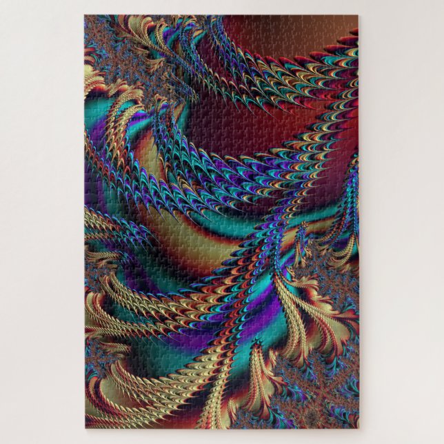 Puzzle Paysage Abstrait de l'Alien fracturé (Vertical)