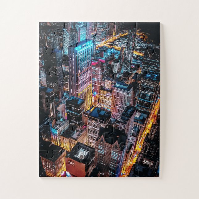 Puzzle Paysage aérien de nuit (Vertical)