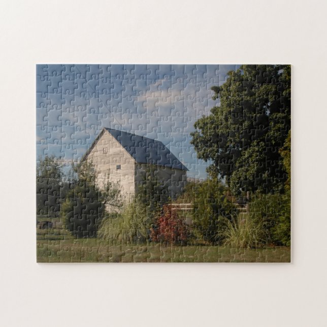 Puzzle Paysage agricole photo avec jardin et grange (Horizontal)