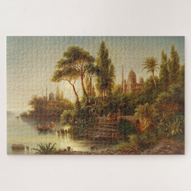 Puzzle Paysage asiatique dans la lumière du soir (Sunset  (Horizontal)