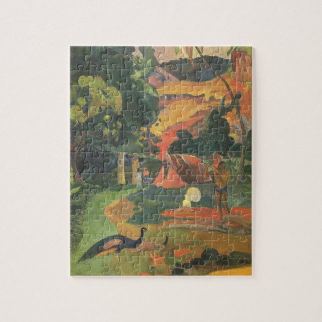 Puzzle Paysage aux paons de Paul Gauguin (Vertical)