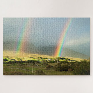 Puzzle Paysage avec arc en ciel