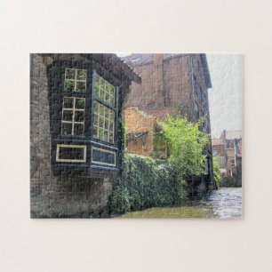 Puzzle Paysage avec canal d'eau à Bruges, Belgique