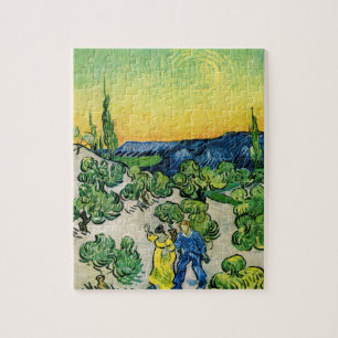 Puzzle Paysage avec couple en promenade de Vincent van Go