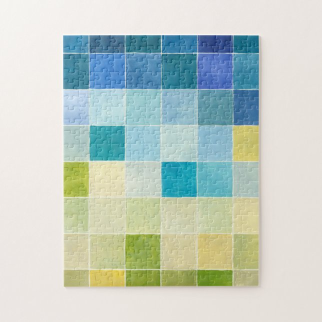 Puzzle Paysage avec des Carrés multicolores (Vertical)