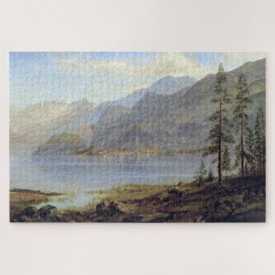 Puzzle Paysage avec lac, Albert Bierstadt