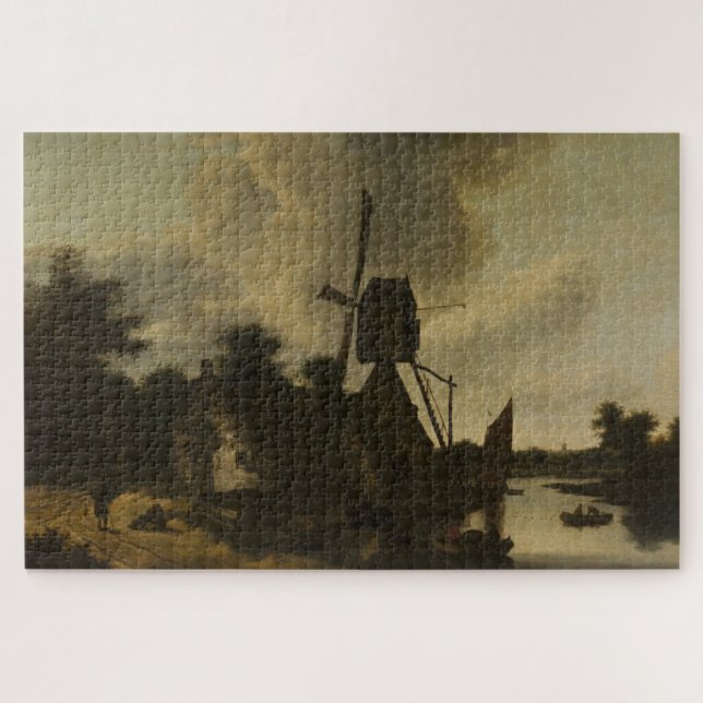 Puzzle Paysage avec moulin à vent - Salomon Rombouts (Horizontal)