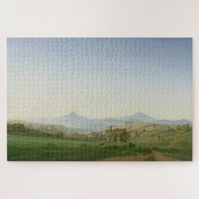 Puzzle Paysage bohème avec le Mont Milleschauer (Horizontal)