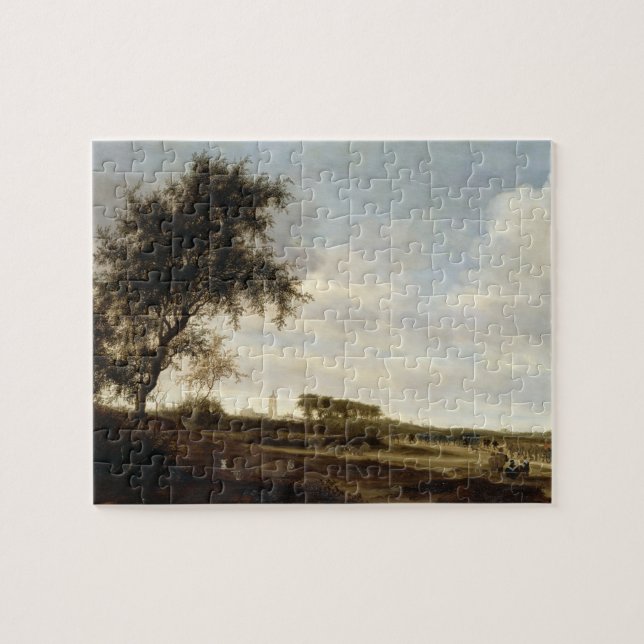 Puzzle Paysage boisé (huile sur le panneau) (Horizontal)