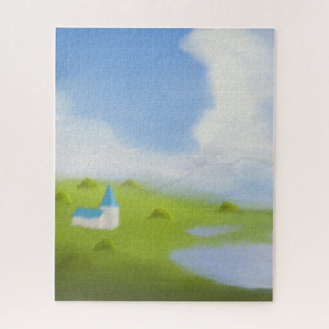 Puzzle Paysage Campagne Sereine (Vertical)