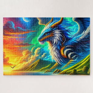Puzzle Paysage céleste du dragon électrique