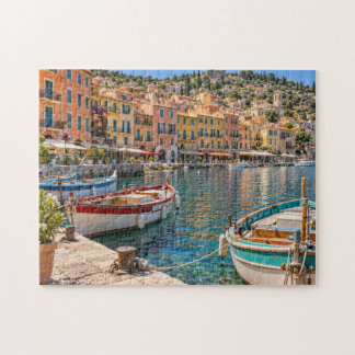 Puzzle Paysage coloré de la Côte d'Azur méditerranéenne