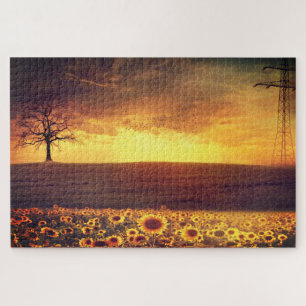 Puzzle Paysage - Coucher de soleil - Beau