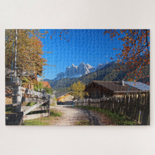 Puzzle Paysage d'automne dans les dolomites en Italie